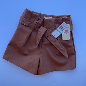 NWT GB Girls Hear me Roar Leather Shorts Size 8